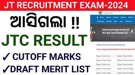 Jt Exam Cut Off 2023 Junior Teacher Cutoff 2023 JT Exam Merit List 2023