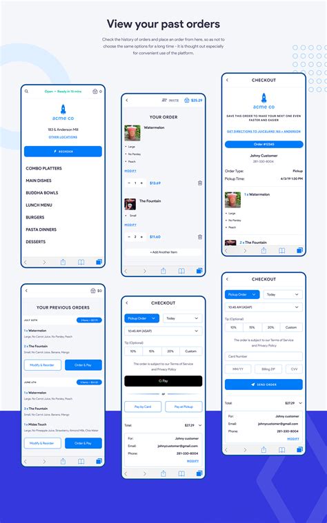 orderingapp bb food ordering platform behance