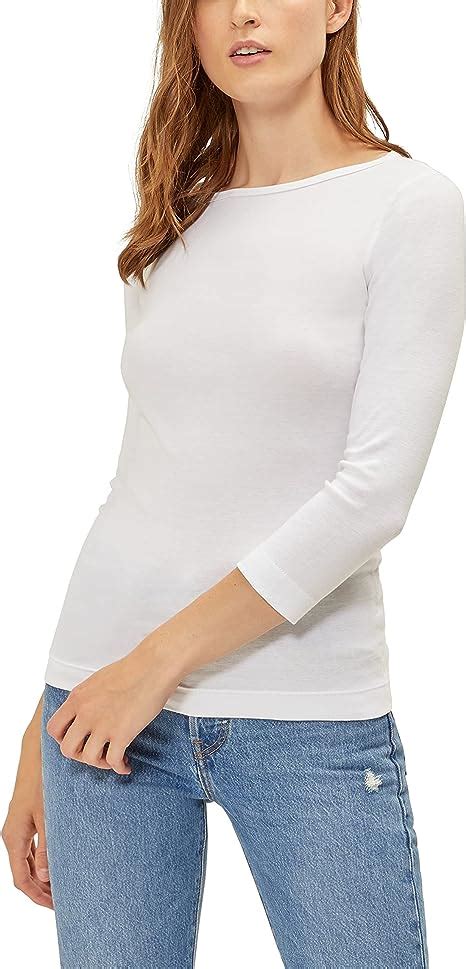 Three Dots Women S Essential Heritage 3 4 Sleeve British Tee White