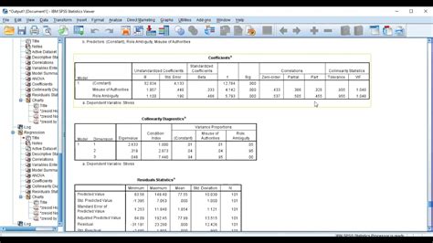 Linear Regression Using Spss Part 3 Youtube