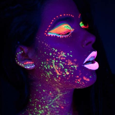 Black Light Makeup Dark Makeup Uv Makeup Rave Makeup