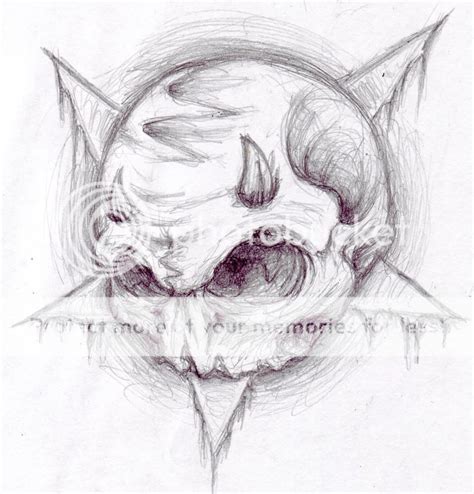 Demon Skull Sketch Photo by metalman4045 | Photobucket