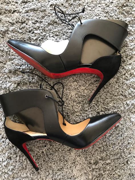 CHRISTIAN LOUBOUTIN Ferme Rouge Red Suede Cut Out Leopard Heel Pump