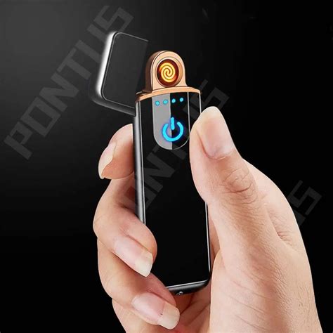 Usb El Trico Isqueiros Indu O Fingerprint Lighter Recarreg Vel Ultra