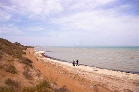 Wild Coast Of The Caspian Sea Stock Image Image Of Outdoor