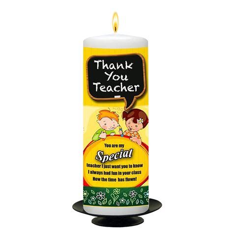 Thank You Teacher Candles Personalised Thank You Candles Candlezone