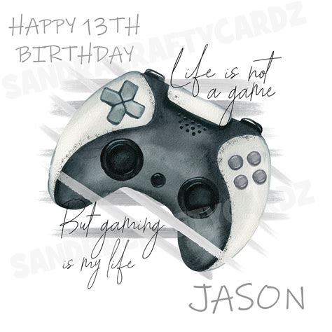 Personalised Gamer Birthday Card Greeting Card For Gamers Etsy UK