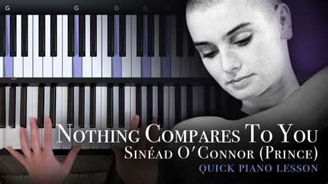 Nothing Compares U Sin Ad O Connor Prince Piano Cover Tutorial