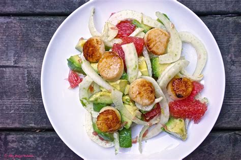 Seared Scallops With Fennel Salad Abby Langer Nutrition