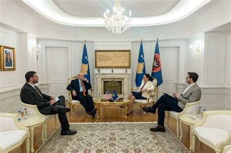 President Osmani Met The US Ambassador To Kosovo Jeffrey Hovenier