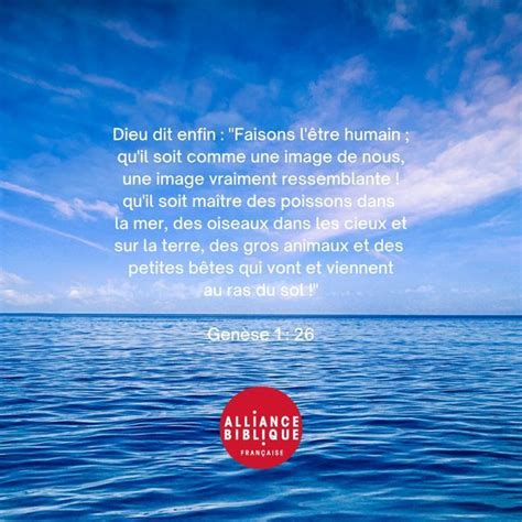 Alliance biblique française on Instagram Dieu dit enfin Faisons l