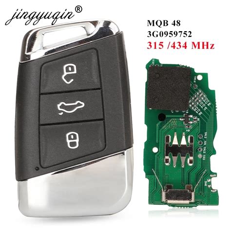 Jingyuqin Pcs Car Intelligent Keyless Go Smart Remote Key Mhz