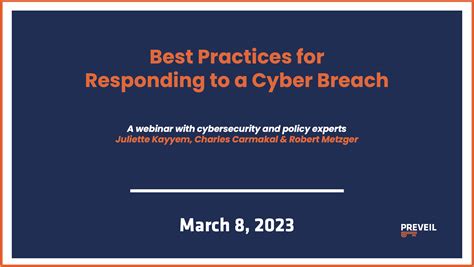 Best Practices for Responding to Cyber Breaches