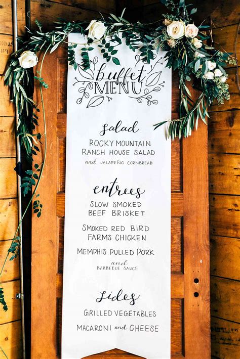 33 Pretty and Unexpected Wedding Menu Ideas