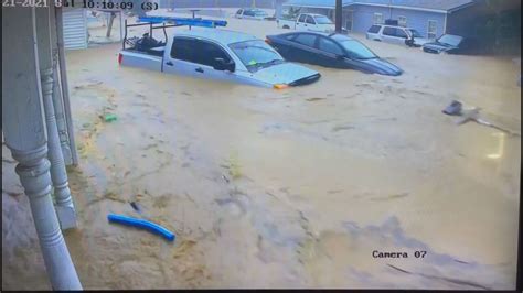 Home Surveillance Video Shows Speed Of Waverly Flooding