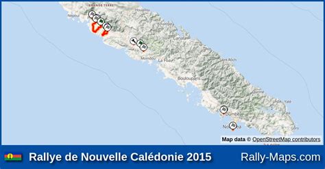 Streckenverlauf Rallye de Nouvelle Calédonie 2015 APRC RallyeKarte de