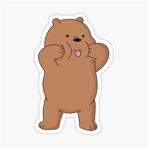 We Bare Bears Grizzly Bear Sticker For Sale By Karamram We Bare