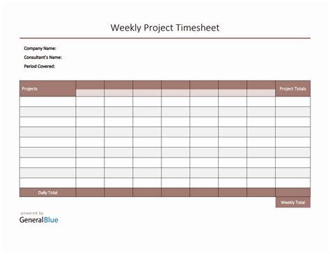 Weekly Timesheet Templates