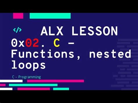 0x02 C Functions nested loops with practice ALX بالعربي YouTube