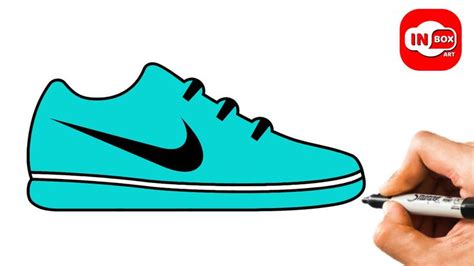 How To Draw A Nike Shoes Easy Youtube Videos Nike Shoes Nike Free