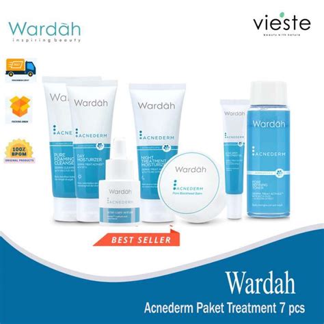 Promo Wardah Acnederm Full Set Regimen Plus Serum Paket Perawatan