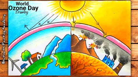 Ozone Layer Drawing Competition Save Environment Drawing How To Draw