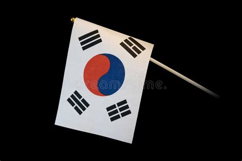 National Flag Of South Korea On A Black Background Stock Image Image