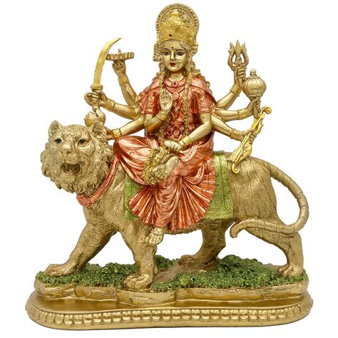 Buy Alikiki Hindu Goddess Lord Durga Statue India God Antique Gold