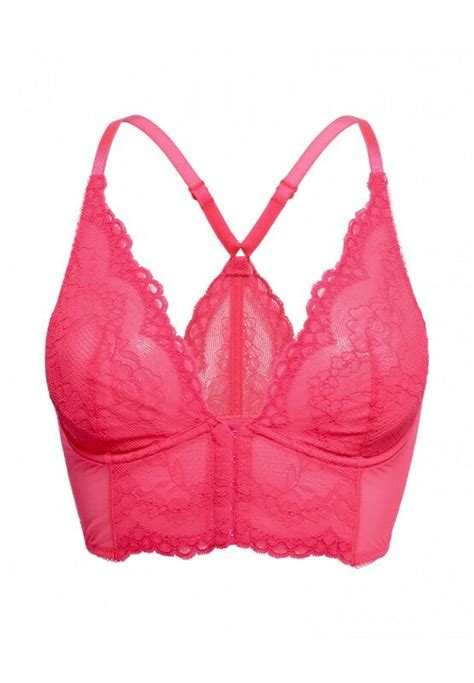 Gossard Superboost Lace Deep V Bralet Diva Pink