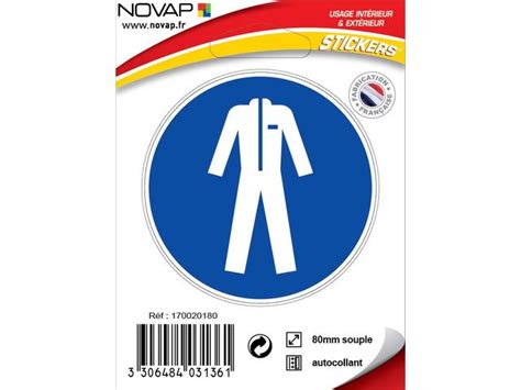 Panneau Vetements De Protection Obligatoires Vinyle Adhésif Ø80mm 4031361 Contact Novap Sa