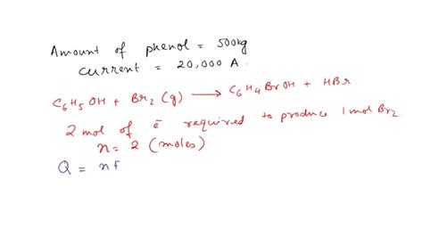 Solved The Electrolysis Of Molten Potassium Bromide Kbr Generates Bromine Gas Which Can Be