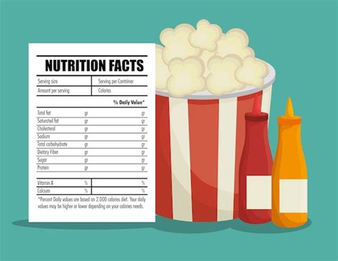 Premium Vector | Fast food with nutritional facts