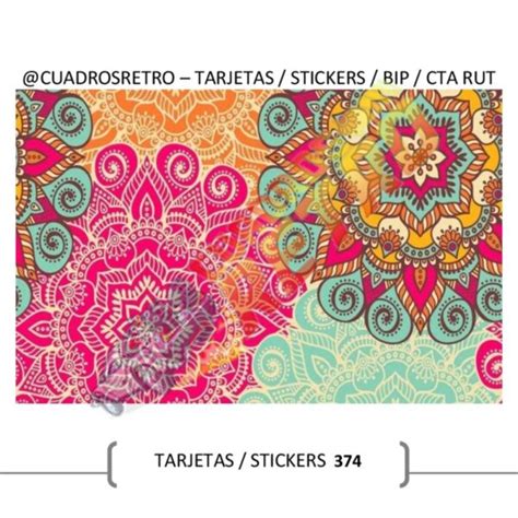 374 Mandala TARJETA BIP Sticker BIP Sticker Cuenta Rut Stickers