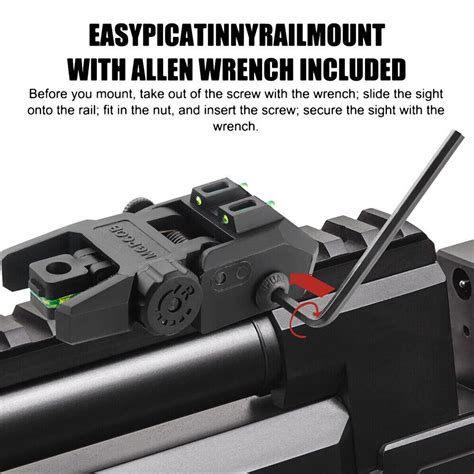 Tactical Folding Back Up Iron Sight Flip Up Sights Front And Rear Picatinny Rail Ebay