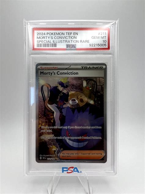 Morty S Conviction Gengar Temporal Forces Pokemon Card Psa