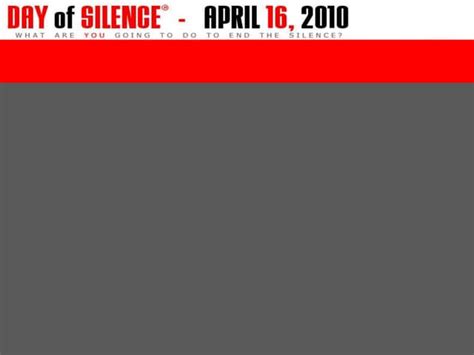 day of silence 04.16.10