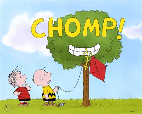 Charles Schulz Kite Eating Tree Animation Art Peanuts Lexicon Chomp