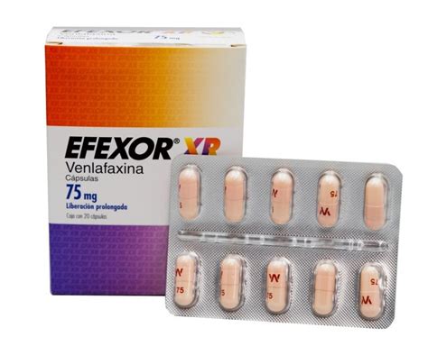 Effexor Xr Venlafaxine 75 Mg 20 Caps Mexican Online Pharmacy Mexico