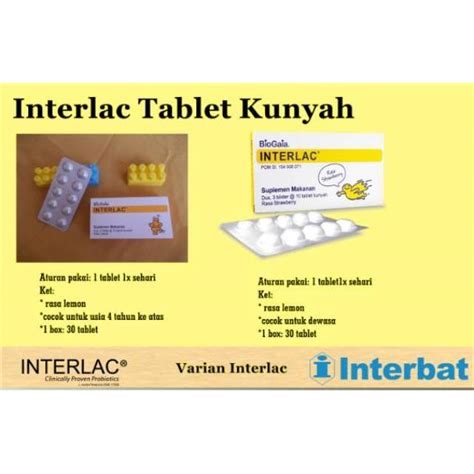 Jual Interlac Tablet Kunyah Interbat Shopee Indonesia