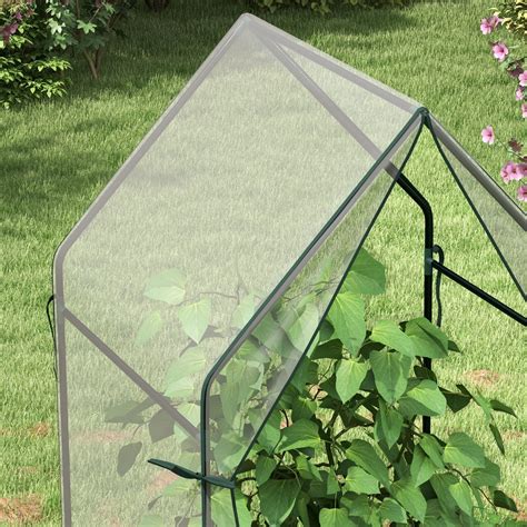 Outsunny Mini Greenhouse Garden Tomato Growhouse With 2 Zipped Doors P