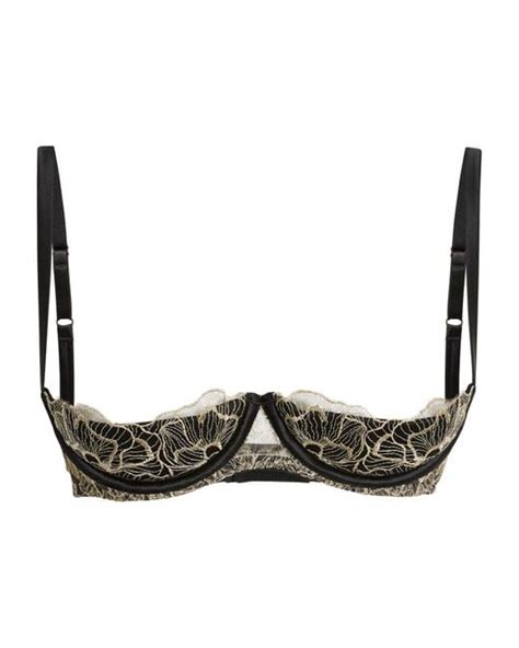 Coco De Mer Lace Quarter-cup Bra in Black | Lyst