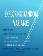 Lesson Exploring Random Variables Pdf Exploring Random Variables