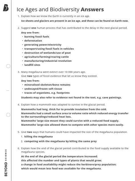 Quantifying Biodiversity Worksheet Answers