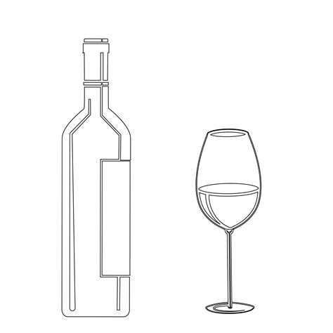 Glass Wine Outline Drawing Free Stock Photo - Public Domain Pictures