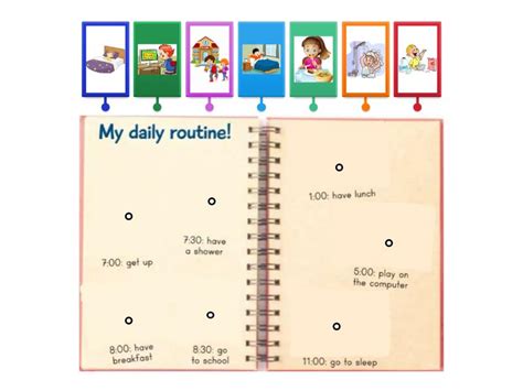 Daily Routine 3rd Grade Labelled Diagram