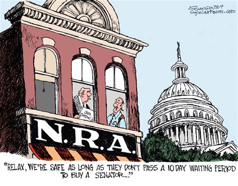 Political Cartoon U.S. gun control parkland NRA lobbyists congress ...