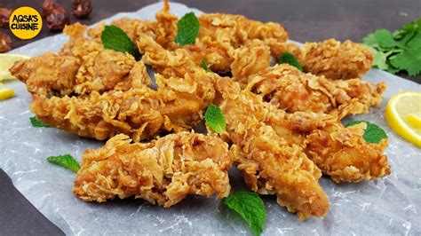 Kfc Style Crispy Chicken Strips Fried Chicken Tenders Zinger Strips Spicy Chicken