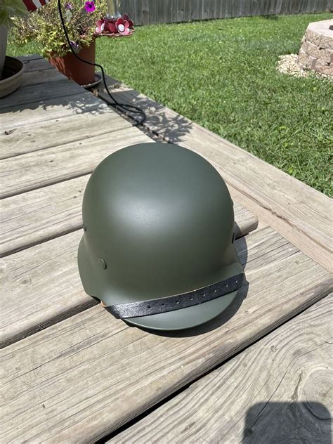 Mavin Green WWII WW2 German Elite Wh Army M35 M1935 Steel Helmet