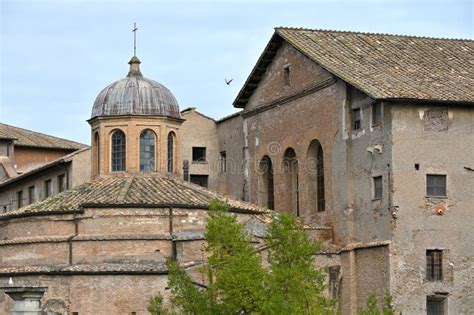 Historic Buildings at Old Town in Rome Editorial Photo - Image of hill ...