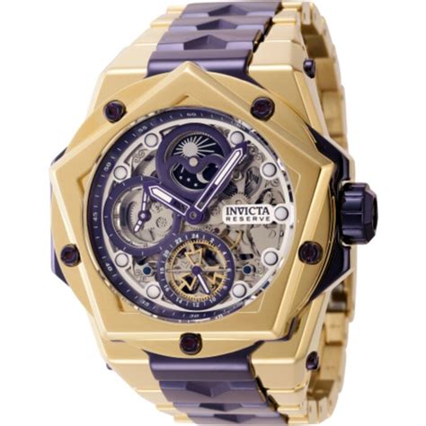 Men's Helios Stainless Steel Purple and Silver Dial Watch | World of ...